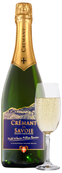 Cremant de savoie bouteille et verre