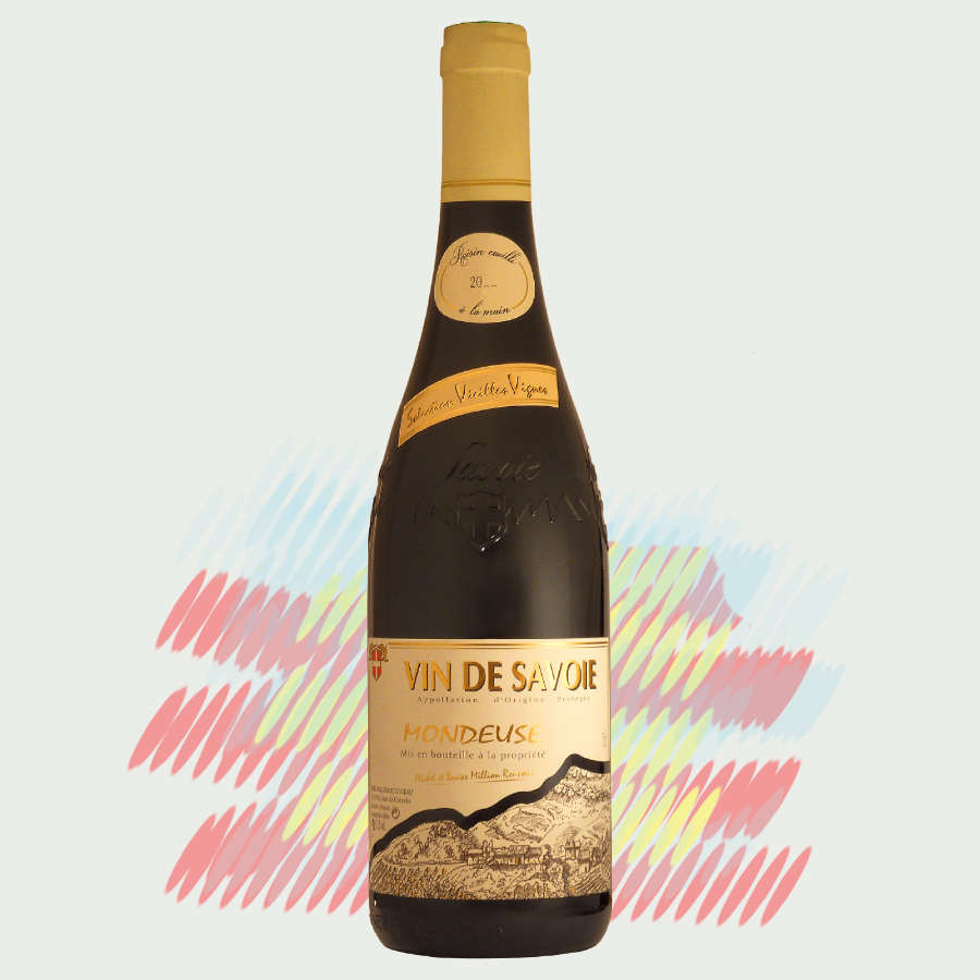 Bouteille de Mondeuse issue de vieilles vignes, vin de Savoie