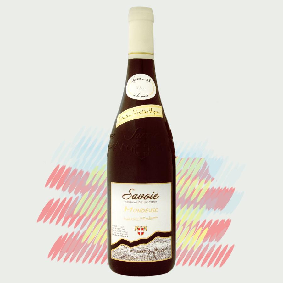 Bouteille de Mondeuse issue de vieilles vignes, vin de Savoie