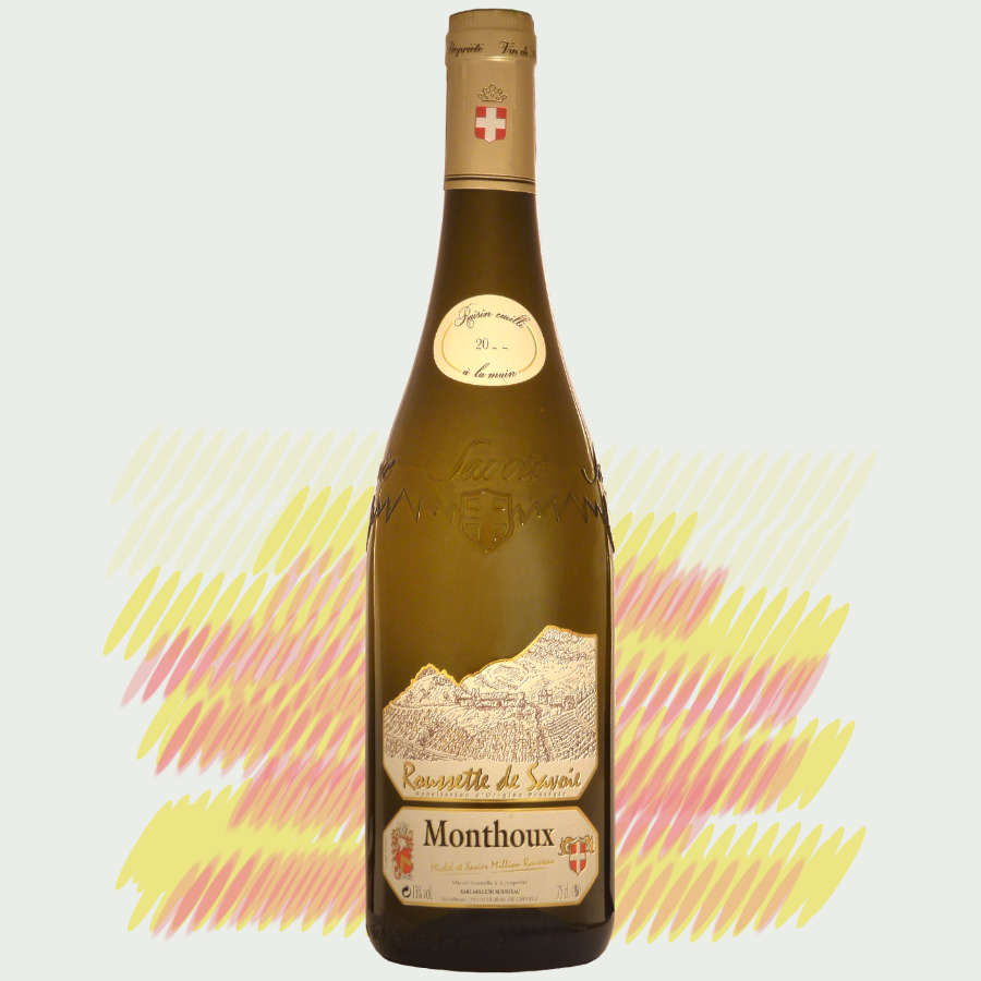 Bouteille de Roussette, vin de Savoie